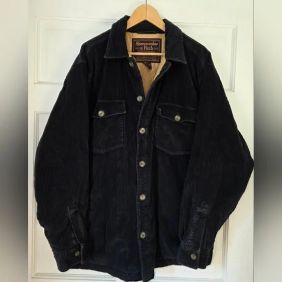 Abercrombie & Fitch Men's Navy Corduroy Jacket - Picture 2 of 7